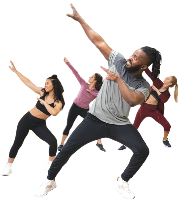 group of dancers pose
